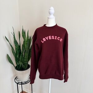 Champion | Burgundy Crew Neck Graphic Sweatshirt